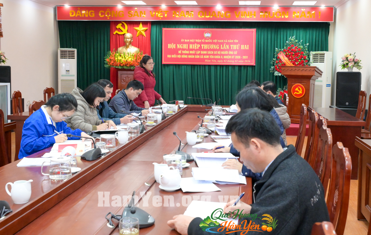 Ủy ban MTTQ Việt Nam xã Hàm Yên tổ chức hội nghị hiệp thương lần thứ hai
