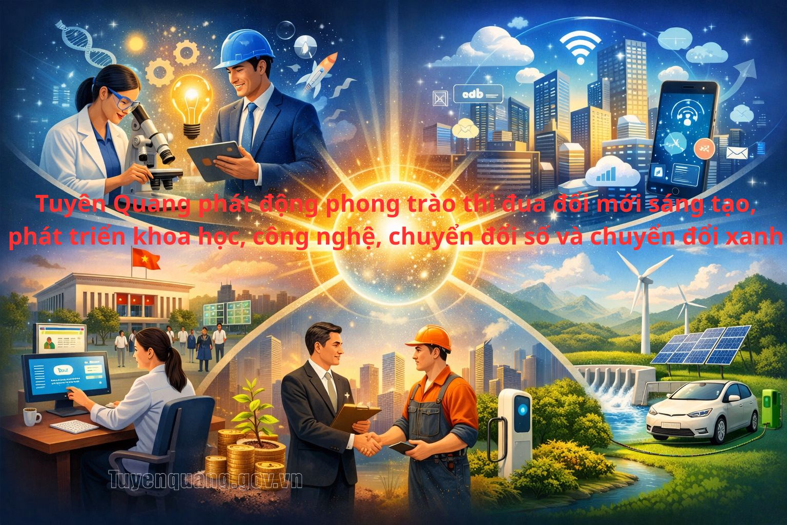 Tuyên Quang phát động phong trào thi đua đổi mới sáng tạo, phát triển khoa học, công nghệ, chuyển đổi số và chuyển đổi xanh