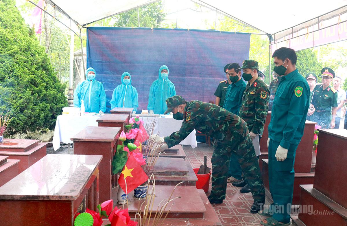 Tuyên Quang hoàn thành lấy mẫu ADN tại các nghĩa trang liệt sĩ