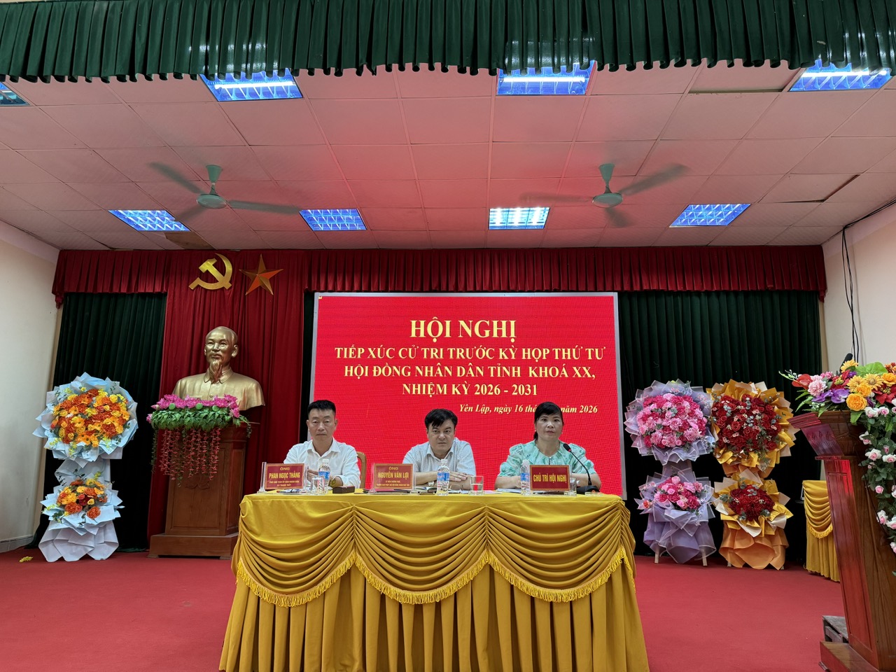 XÃ YÊN LẬP TỔ CHỨC HỘI NGHỊ TIẾP XÚC GIỮA ĐẠI BIỂU HĐND TỈNH VỚI CỬ TRI TRƯỚC KỲ HỌP THỨ 4, HĐND TỈNH KHÓA XX