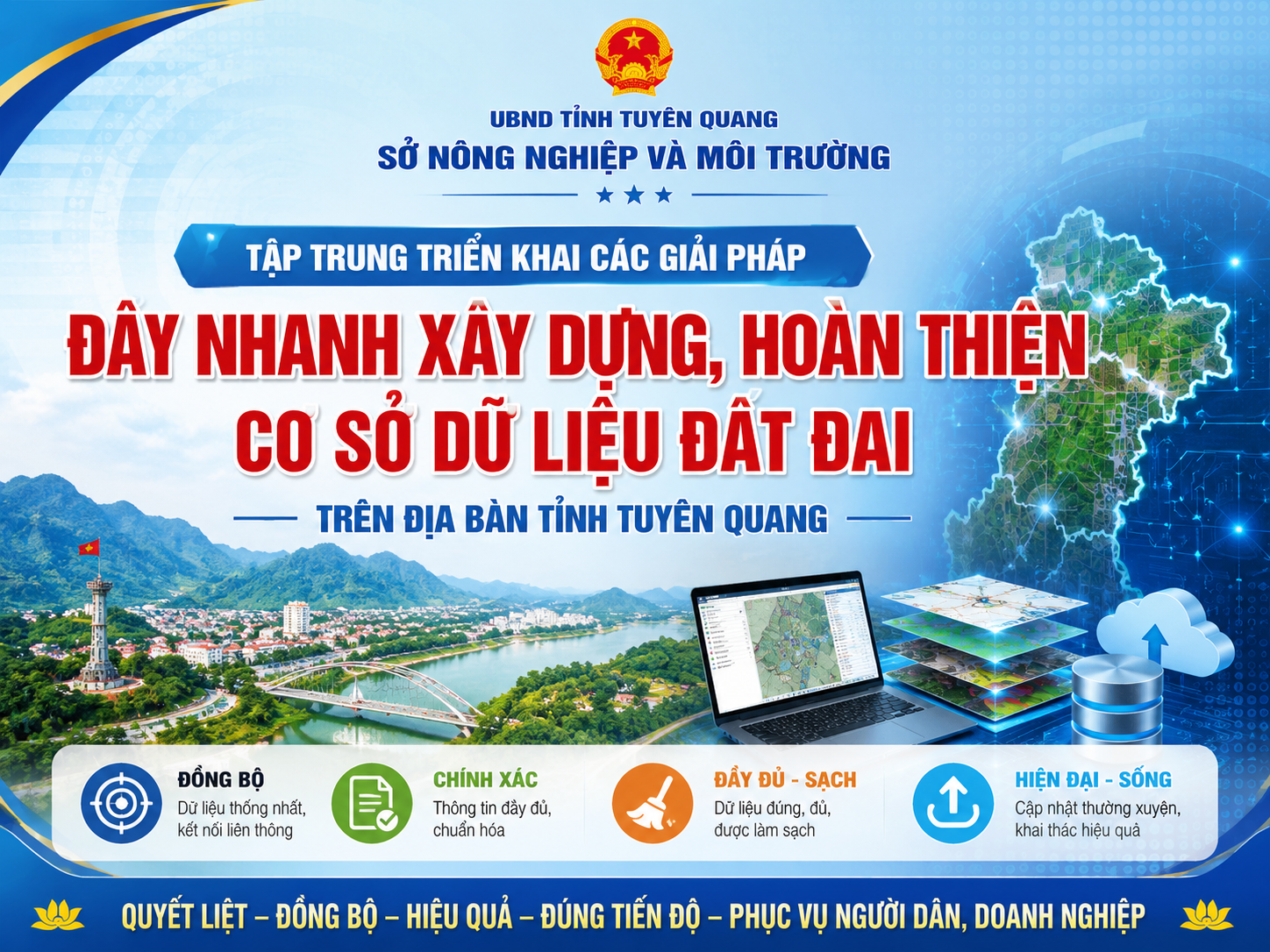 Tập trung triển khai các giải pháp đẩy nhanh xây dựng, hoàn thiện cơ sở dữ liệu đất đai trên địa bàn tỉnh