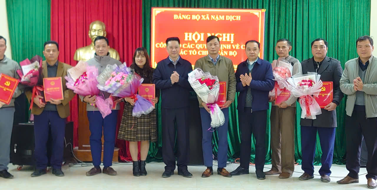 Lễ công bố các quyết định về công tác tổ chức, cán bộ