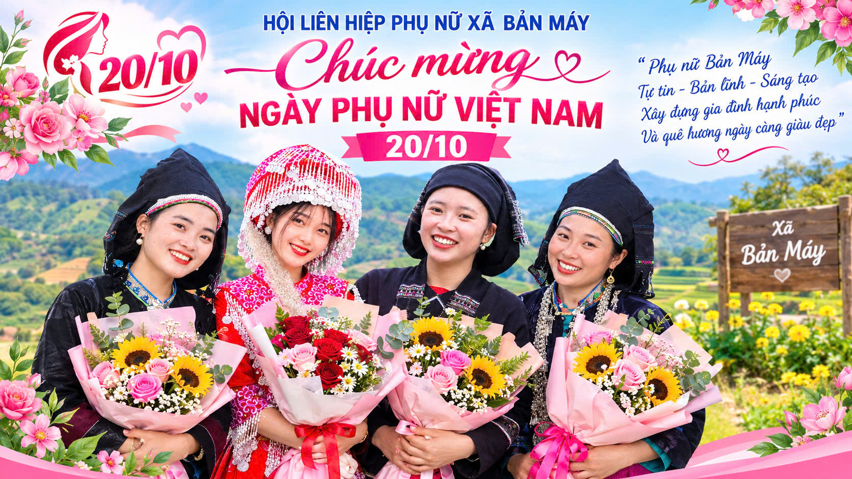 XÃ BẢN MÁY HƯỚNG TỚI KỶ NIỆM 96 NĂM NGÀY PHỤ NỮ VIỆT NAM (20/10/1930 – 20/10/2026)