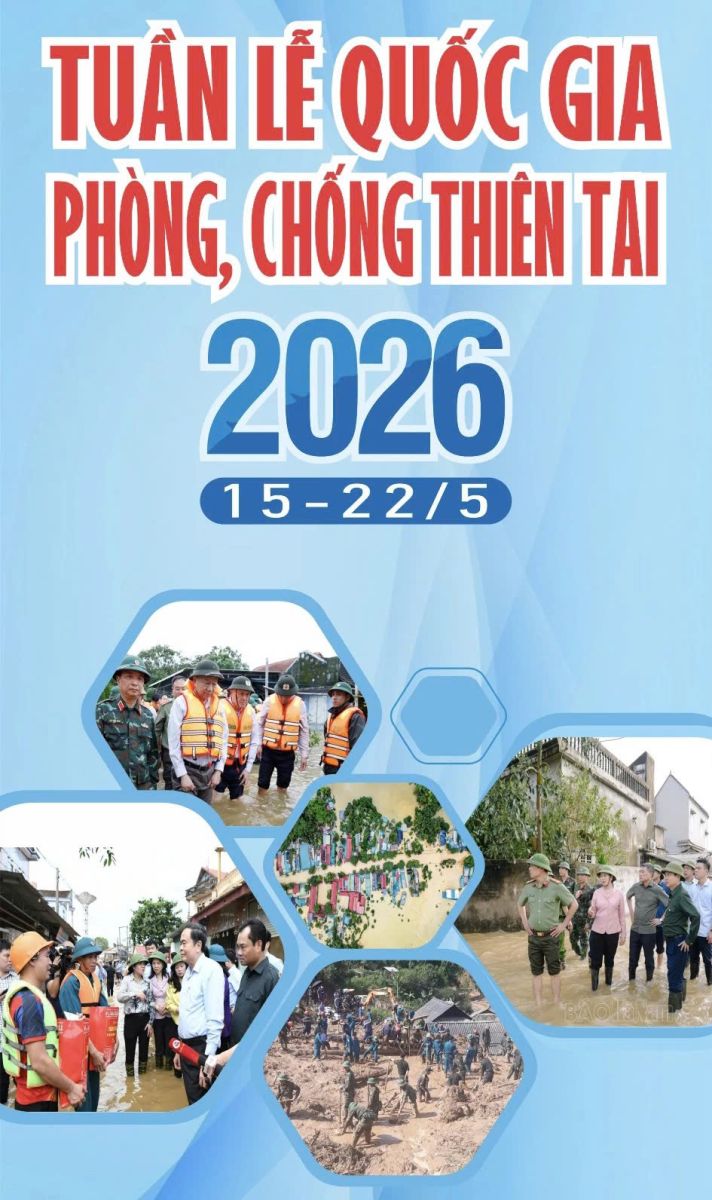 Hưởng ứng Tuần lễ Quốc gia phòng, chống thiên tai năm 2026: “Cộng đồng chung tay phòng, chống thiên tai”