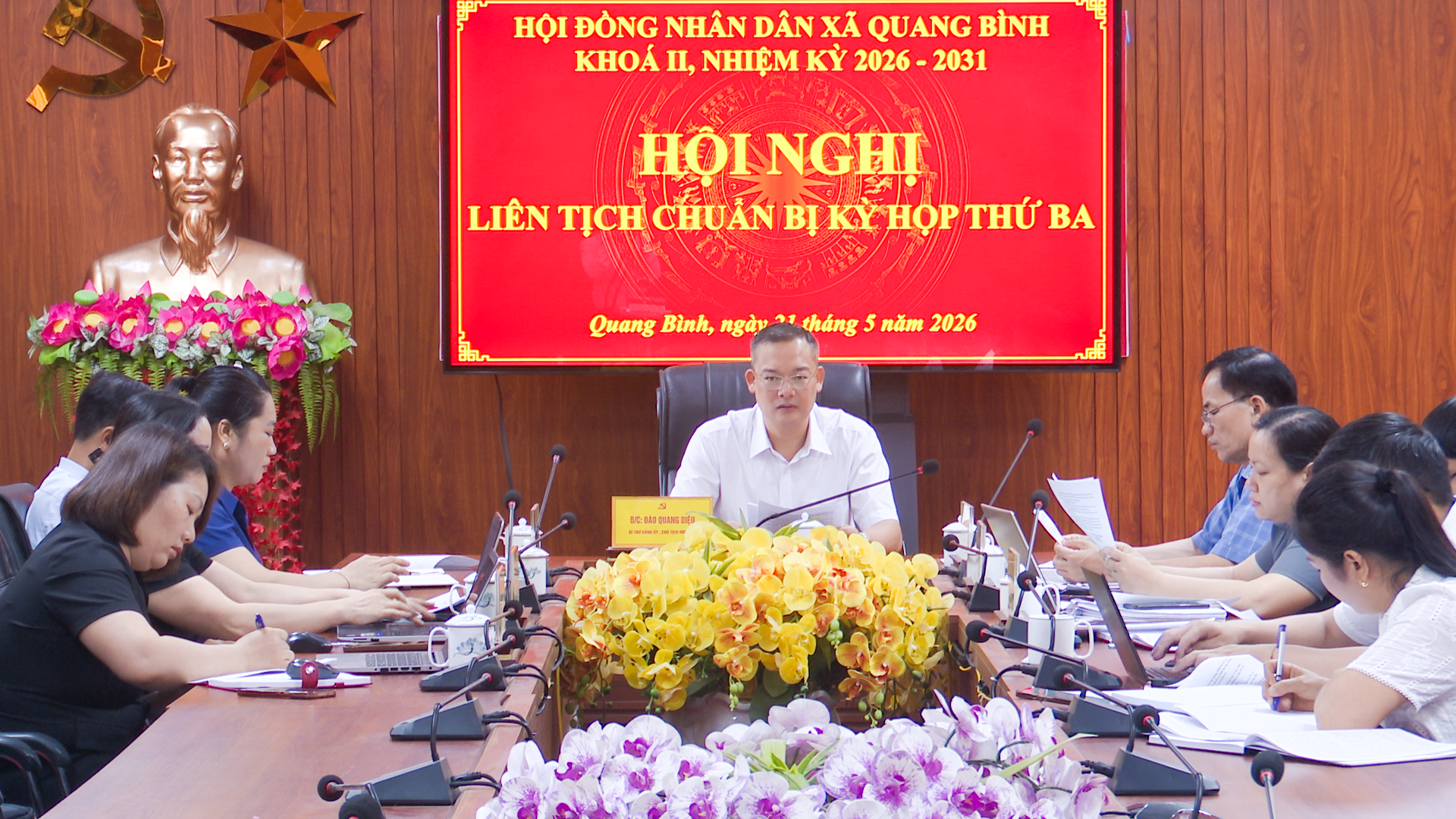 HĐND xã Quang Bình tổ chức Hội nghị liên tịch chuẩn bị nội dung kỳ họp thứ 3 khóa II, nhiệm kỳ 2026 – 2031