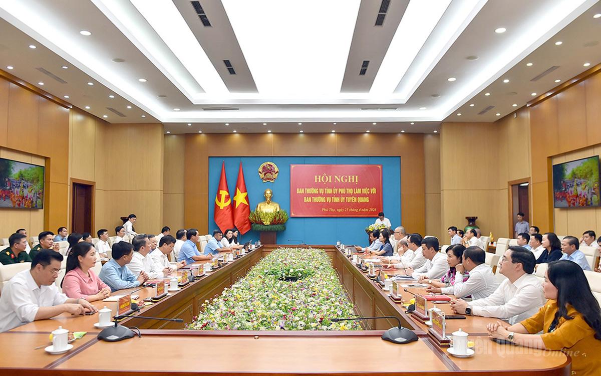 Đẩy mạnh hợp tác toàn diện giữa Tuyên Quang và Phú Thọ