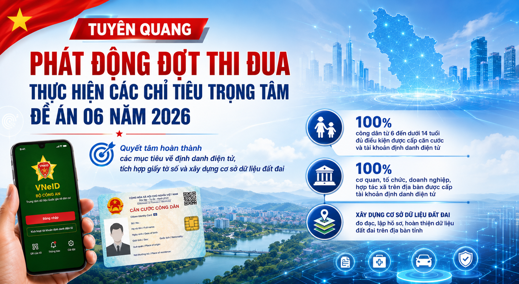 Phát động đợt thi đua thực hiện các chỉ tiêu trọng tâm Đề án 06 trong 6 tháng cuối năm 2026