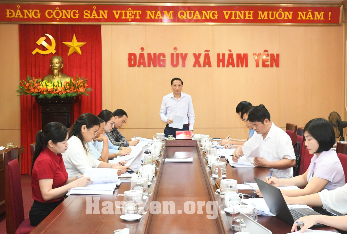 Hội nghị Ban Thường vụ Đảng ủy xã Hàm Yên