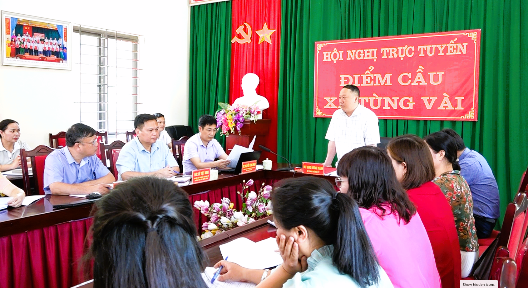 Hội nghị lấy ý kiến Đề án sắp xếp tổ chức đảng, nhân sự Đảng bộ cơ sở Trường Mầm non Tùng Vài