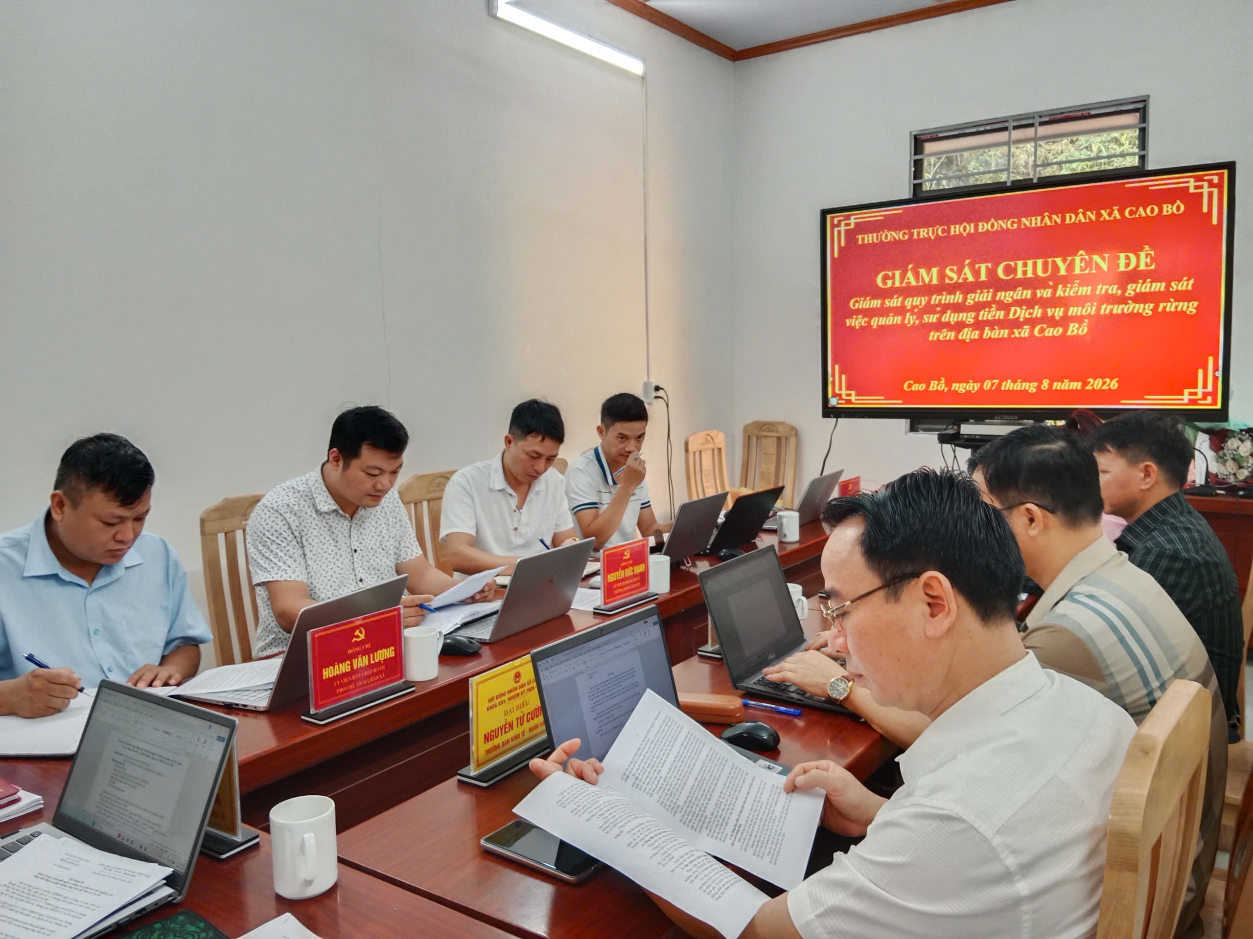 HĐND xã Cao Bồ giám sát chuyên đề về quản lý, sử dụng tiền dịch vụ môi trường rừng