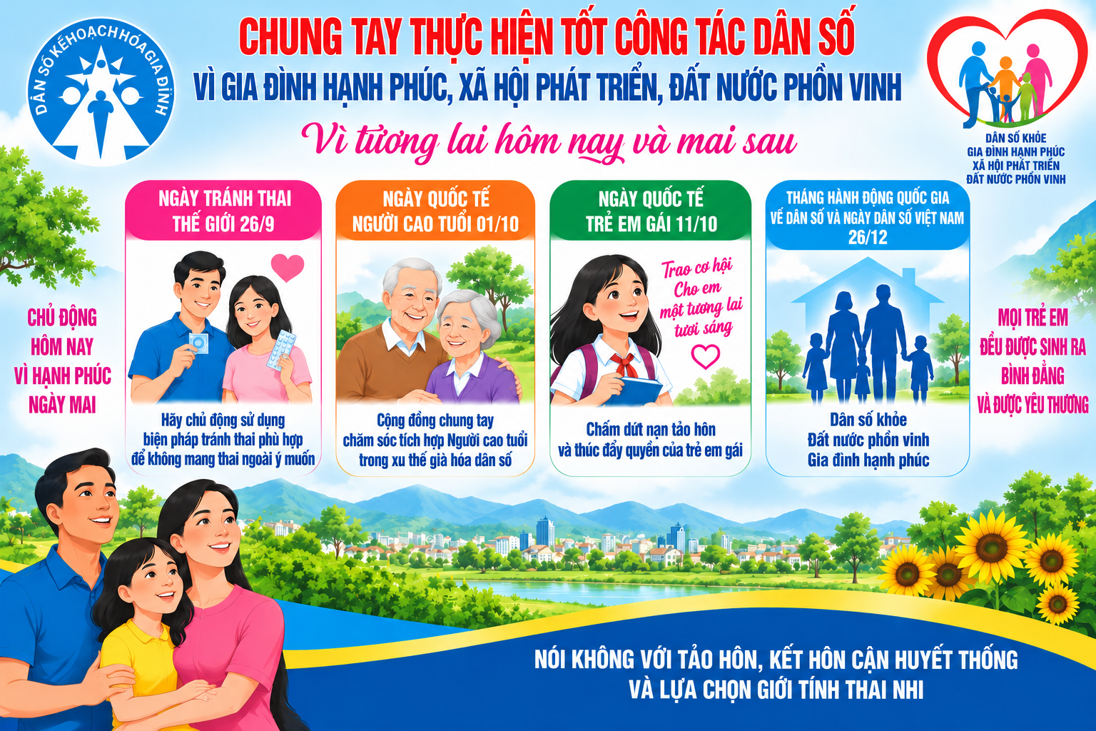 TĂNG CƯỜNG TUYÊN TRUYỀN CÔNG TÁC DÂN SỐ, HƯỞNG ỨNG CÁC SỰ KIỆN DÂN SỐ NHỮNG THÁNG CUỐI NĂM 2026