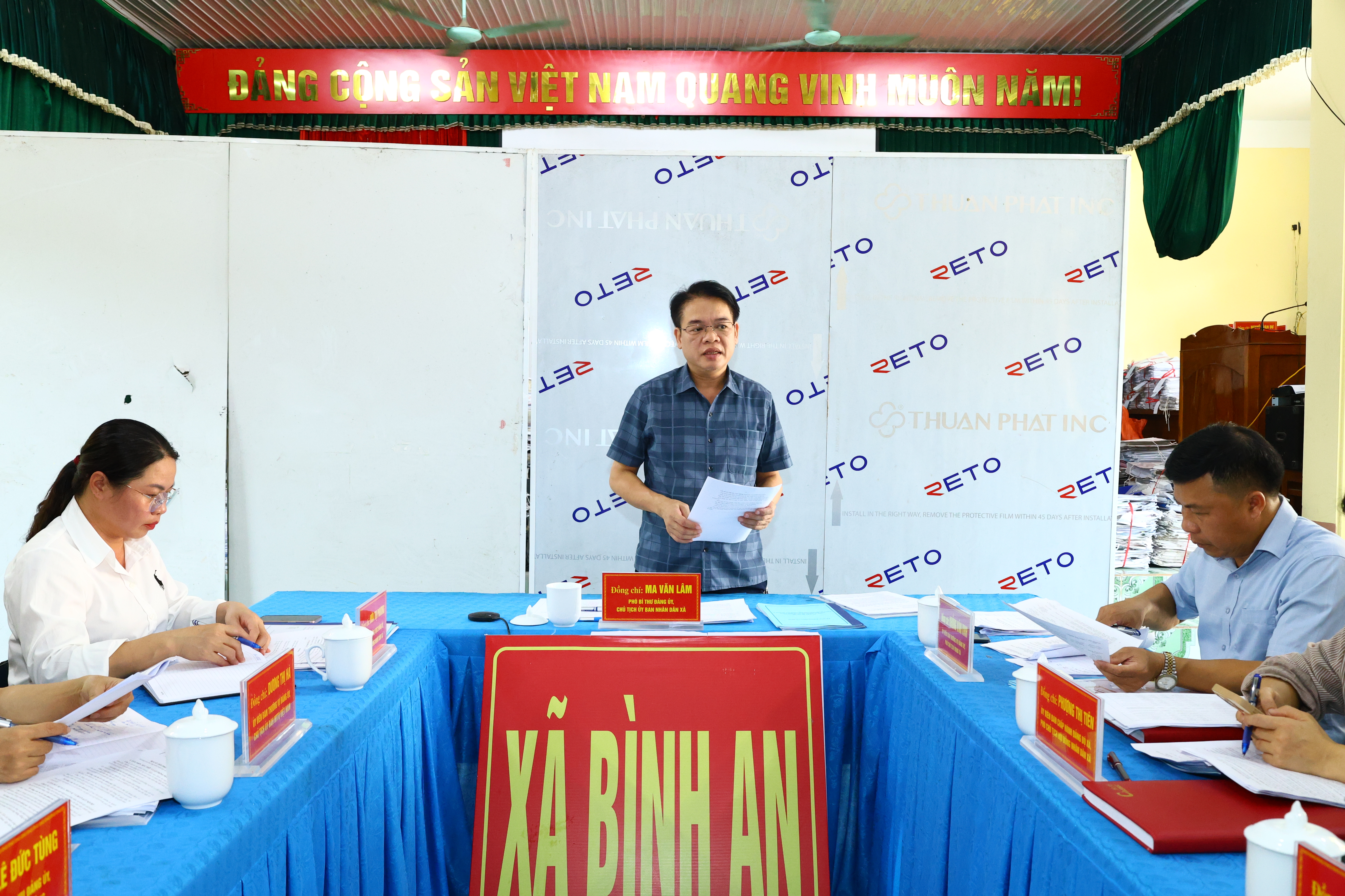 Xã Bình An Tổ chức đánh giá Kế hoạch hành động cá nhân trong lựa chọn, bố trí cán bộ quản lý Trường Mầm non Bình An.