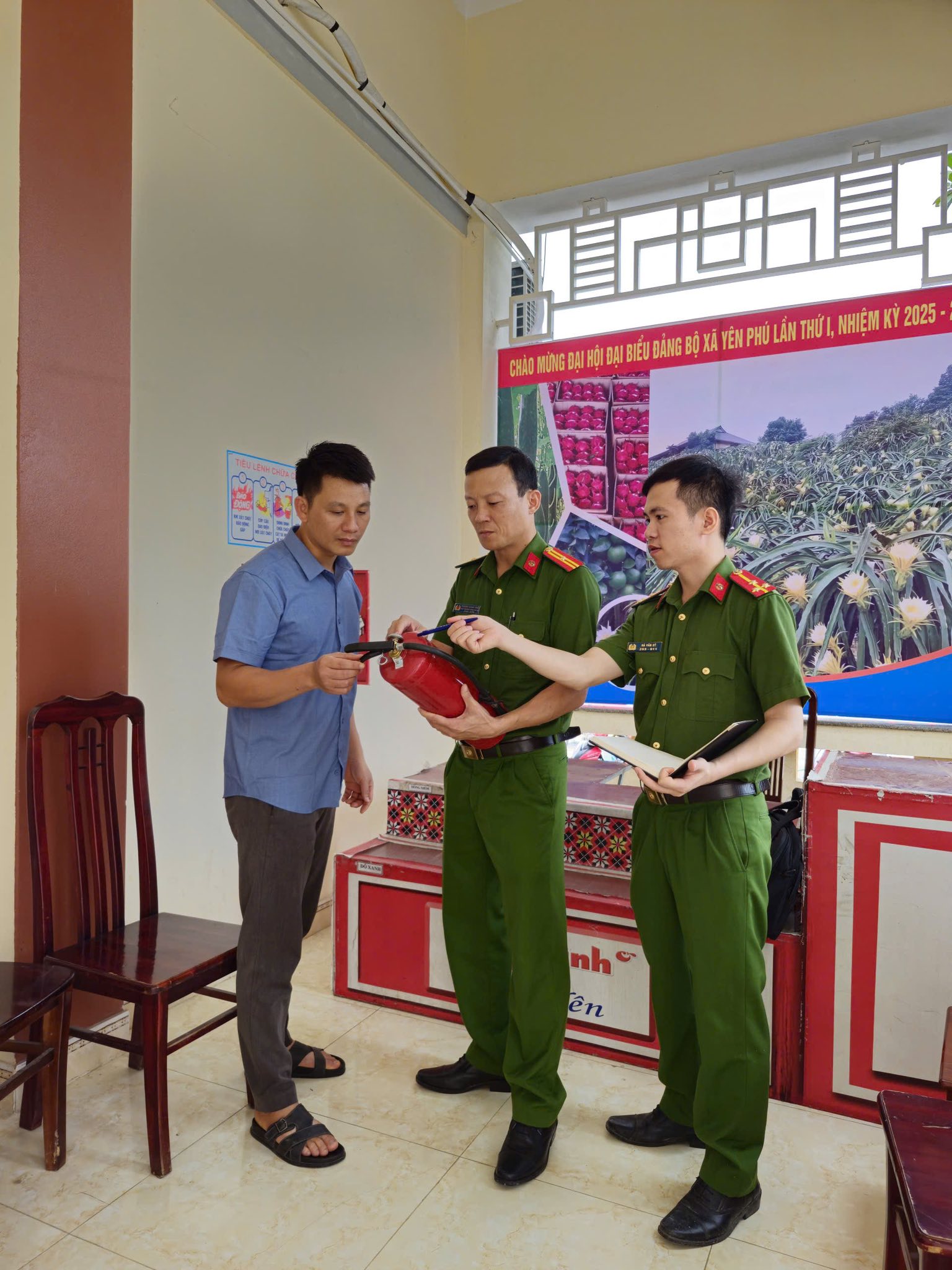 Bảo đảm công tác an toàn PCCC và CNCH trước, trong và sau Đại hội Đảng bộ xã Yên Phú, tỉnh Tuyên Quang lần thứ I nhiệm kỳ 2025 - 2030