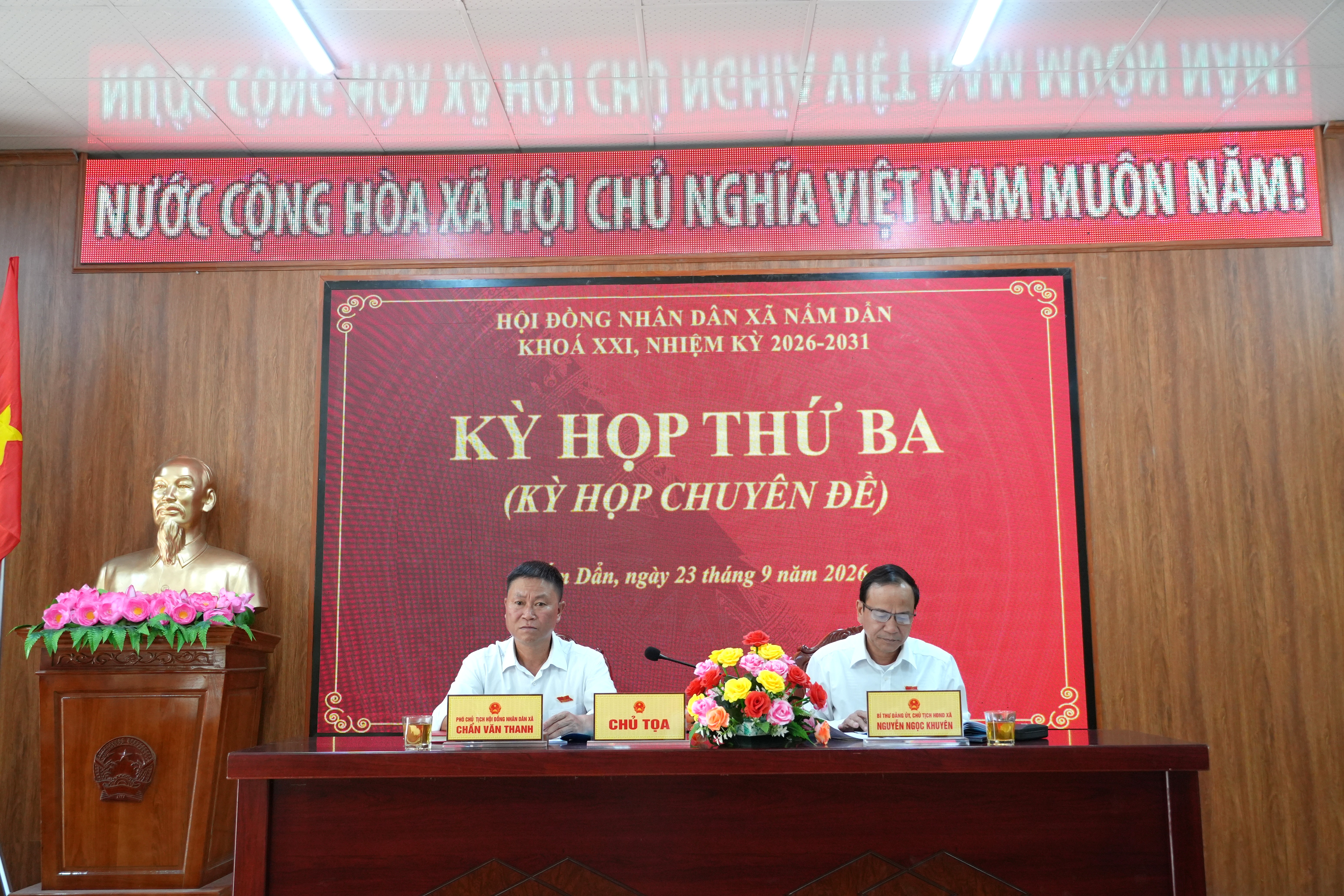 KỲ HỌP THỨ BA (KỲ HỌP CHUYÊN ĐỀ) HĐND XÃ NẤM DẨN KHÓA XXI,NHIỆM KỲ 2026 – 2031