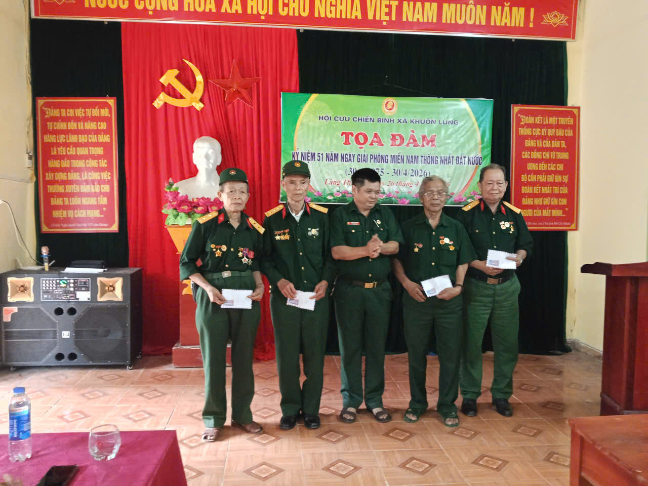 CHI HỘI CỰU CHIẾN BINH THÔN LÀNG THƯỢNG TỔ CHỨC BUỔI TỌA ĐÀM GẶP MẶT, GIAO LƯU VỚI HỘI VIÊN CCB CHỐNG MỸ NHÂN KỶ NIỆM 30/4