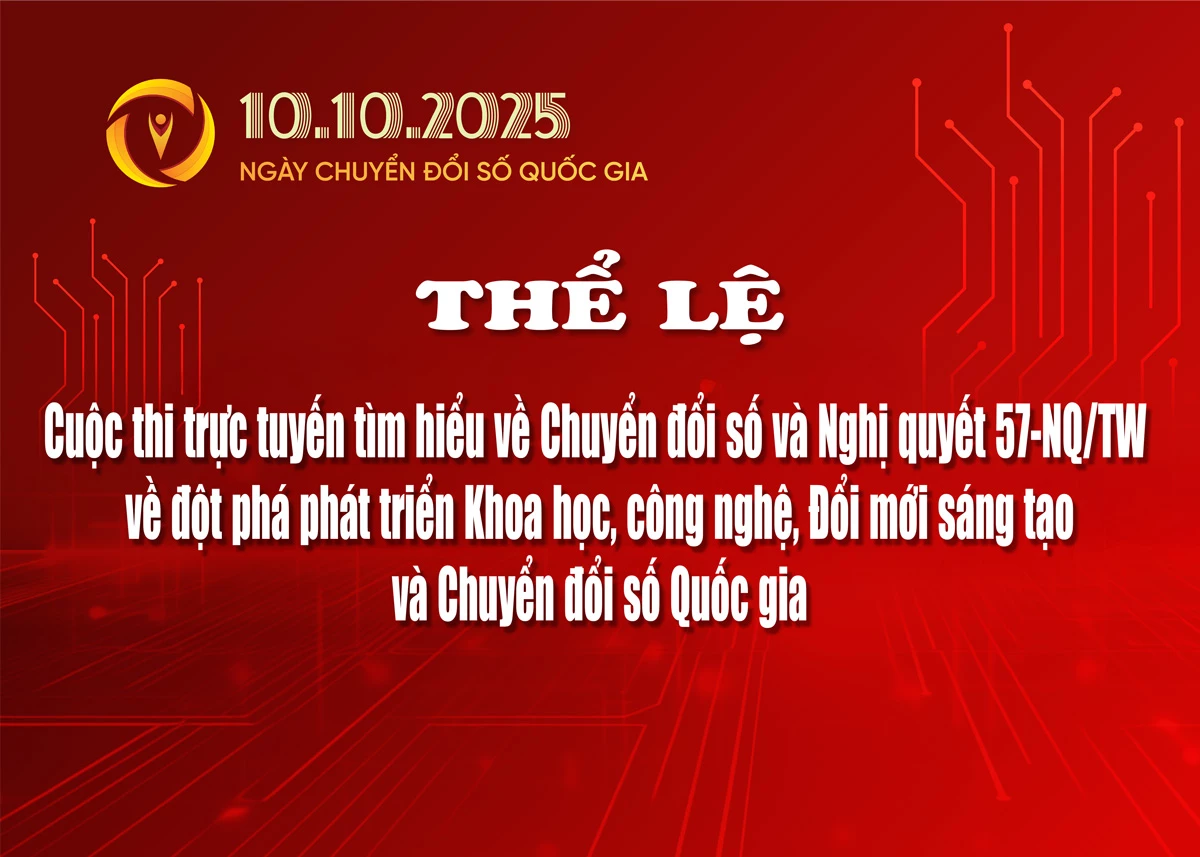 Thể lệ Cuộc thi trực tuyến tìm hiểu về Chuyển đổi số và Nghị quyết 57-NQ/TW ngày 22/12/2024 của Bộ Chính trị