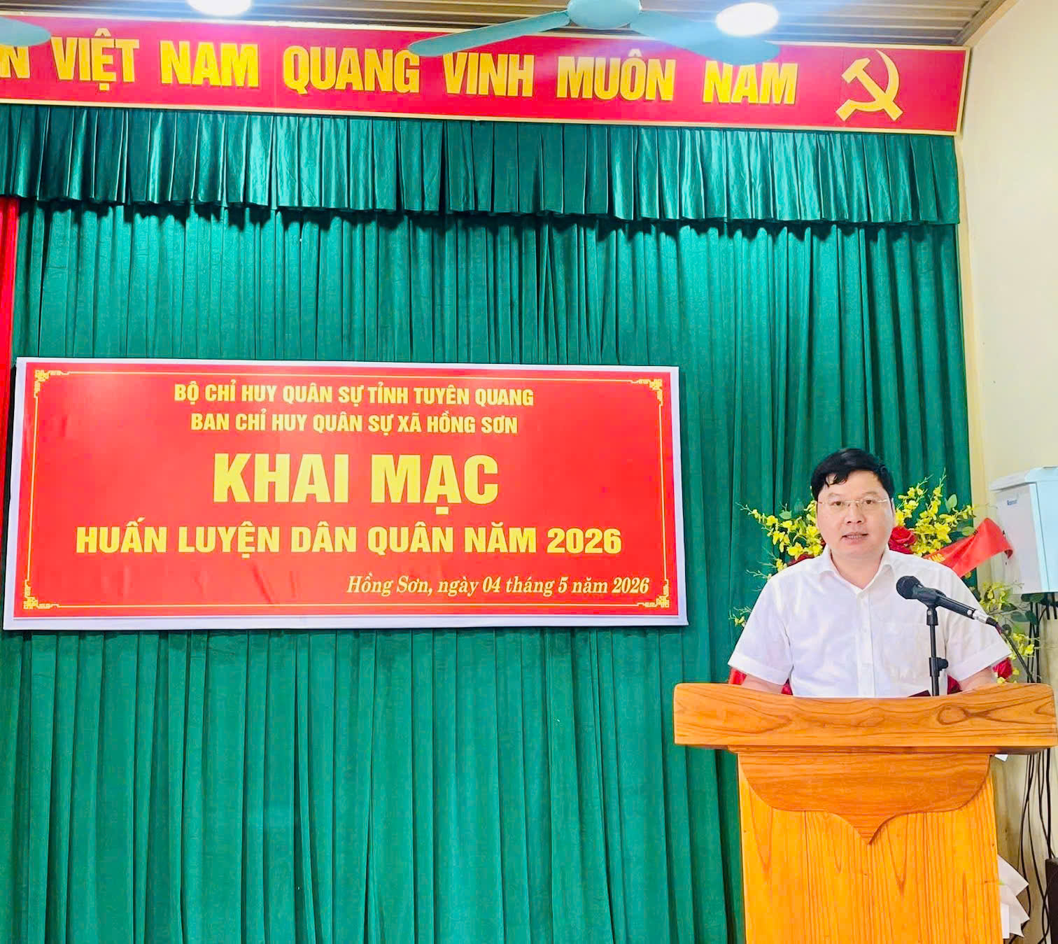 KHAI MẠC HUẤN LUYỆN DÂN QUÂN XÃ HỒNG SƠN NĂM 2026