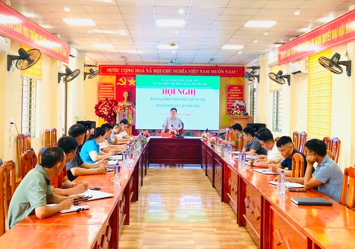 Ban đại diện Hội đồng quản trị Ngân hàng Chính sách xã hội xã Du Già họp giao ban quý II năm 2026