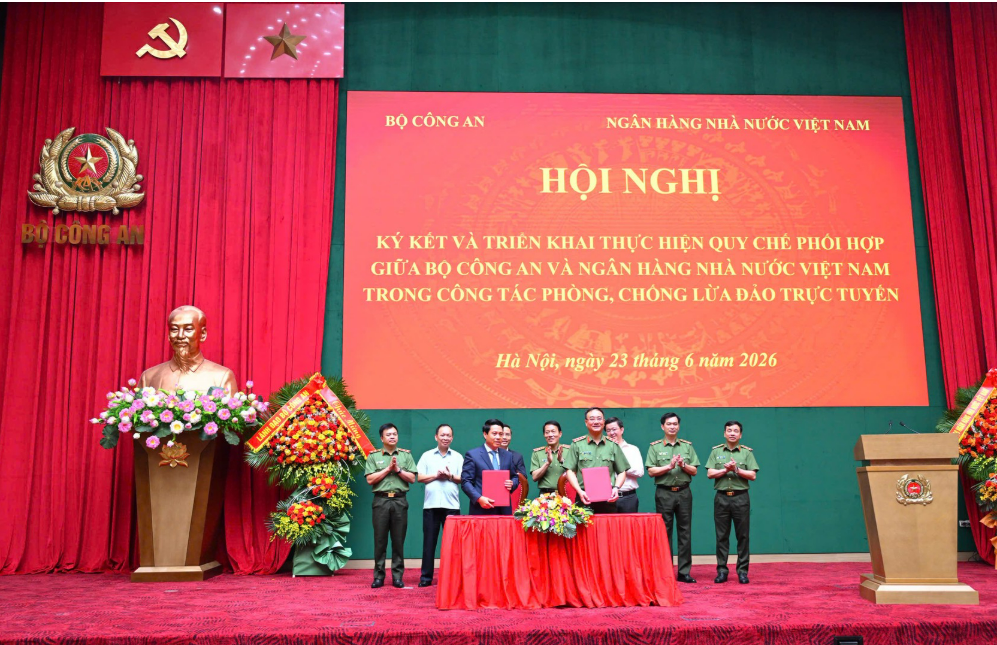 BỘ CÔNG AN VÀ NGÂN HÀNG NHÀ NƯỚC VIỆT NAM KÝ KẾT QUY CHẾ PHỐI HỢP TRONG CÔNG TÁC PHÒNG, CHỐNG LỪA ĐẢO TRỰC TUYẾN