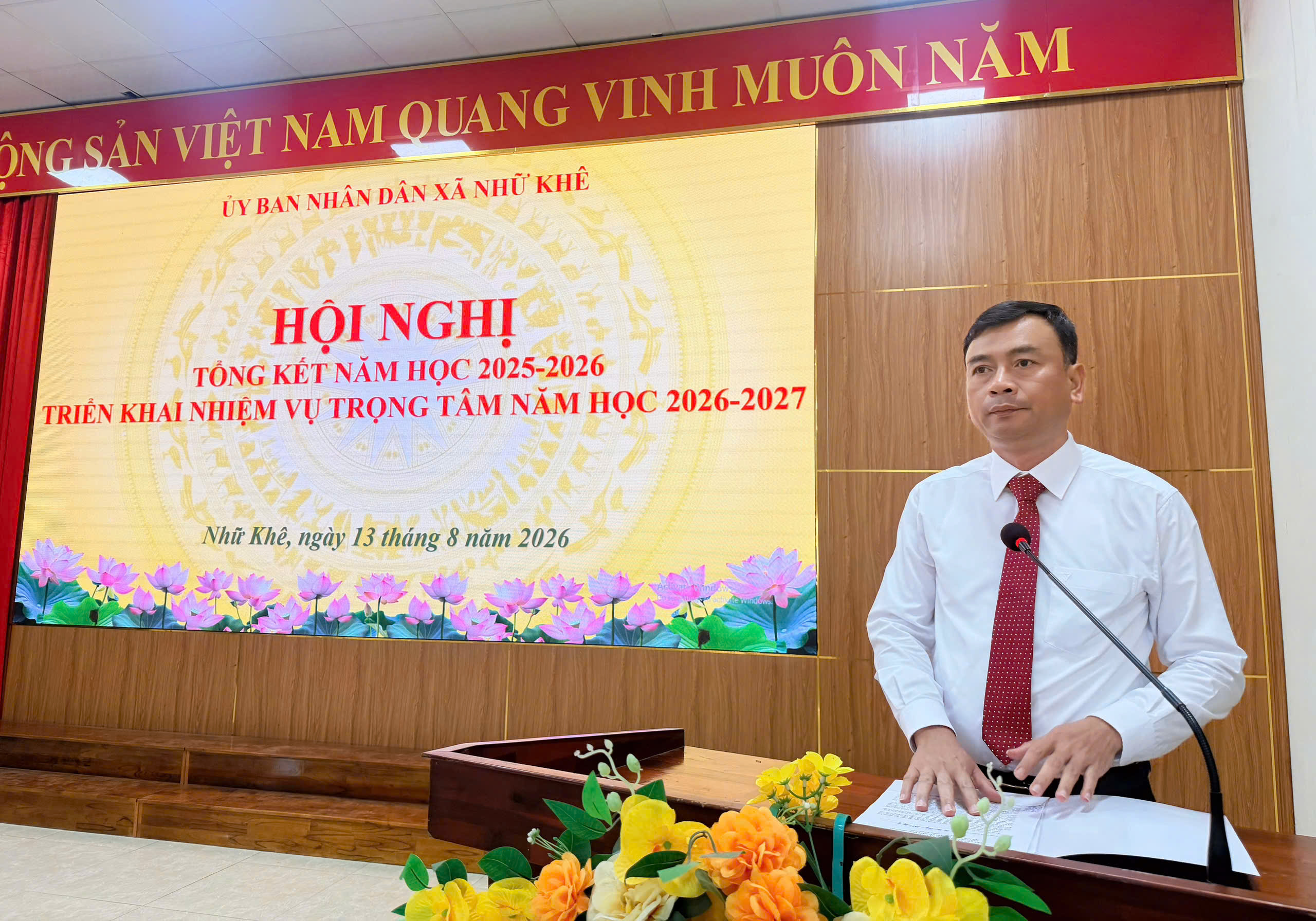 Xã Nhữ Khê tổ chức Hội nghị tổng kết năm học 2025-2026, triển khai nhiệm vụ trọng tâm năm học 2026-2027