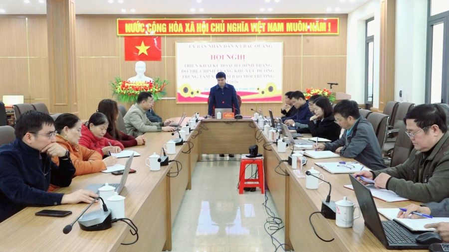 UBND xã Bắc Quang họp triển khai kế hoạch chỉnh trang đô thị năm 2026