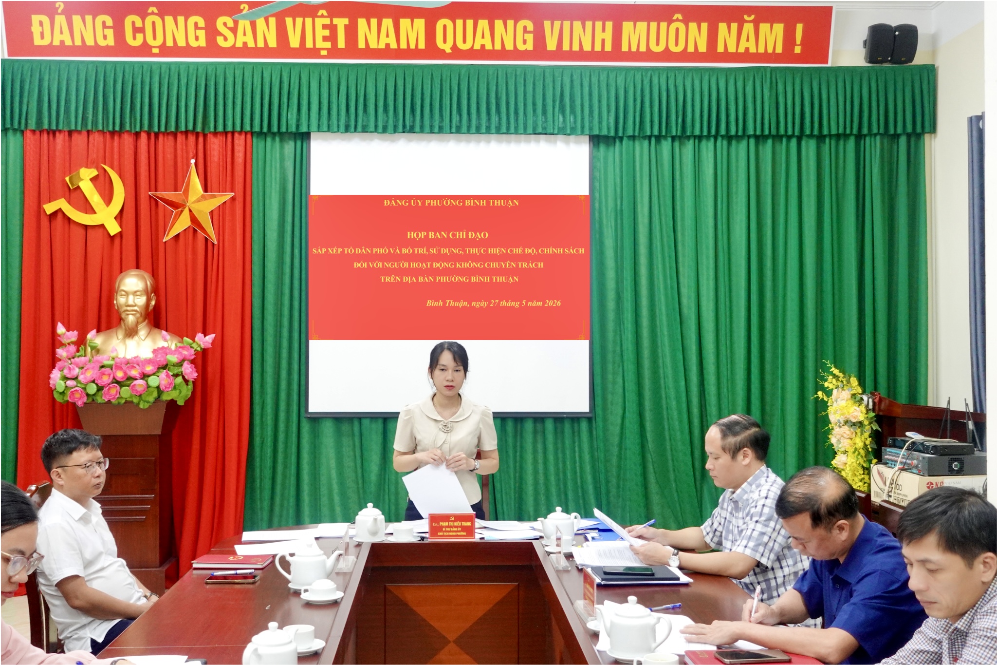 Họp Ban Chỉ đạo sắp xếp tổ dân phố phường Bình Thuận