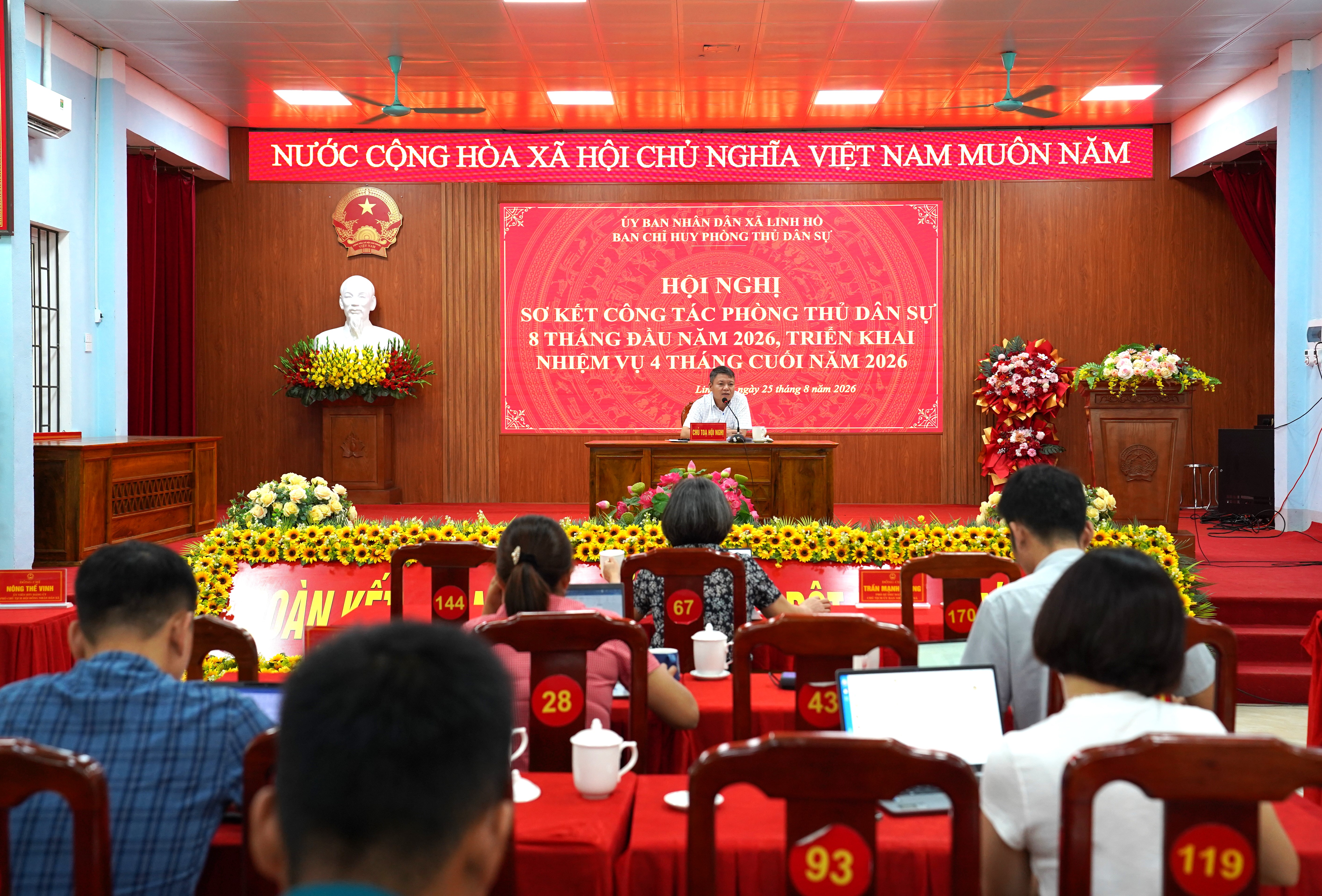 Ban Chỉ huy Phòng thủ dân sự xã Linh Hồ triển khai nhiệm vụ 4 tháng cuối năm 2026