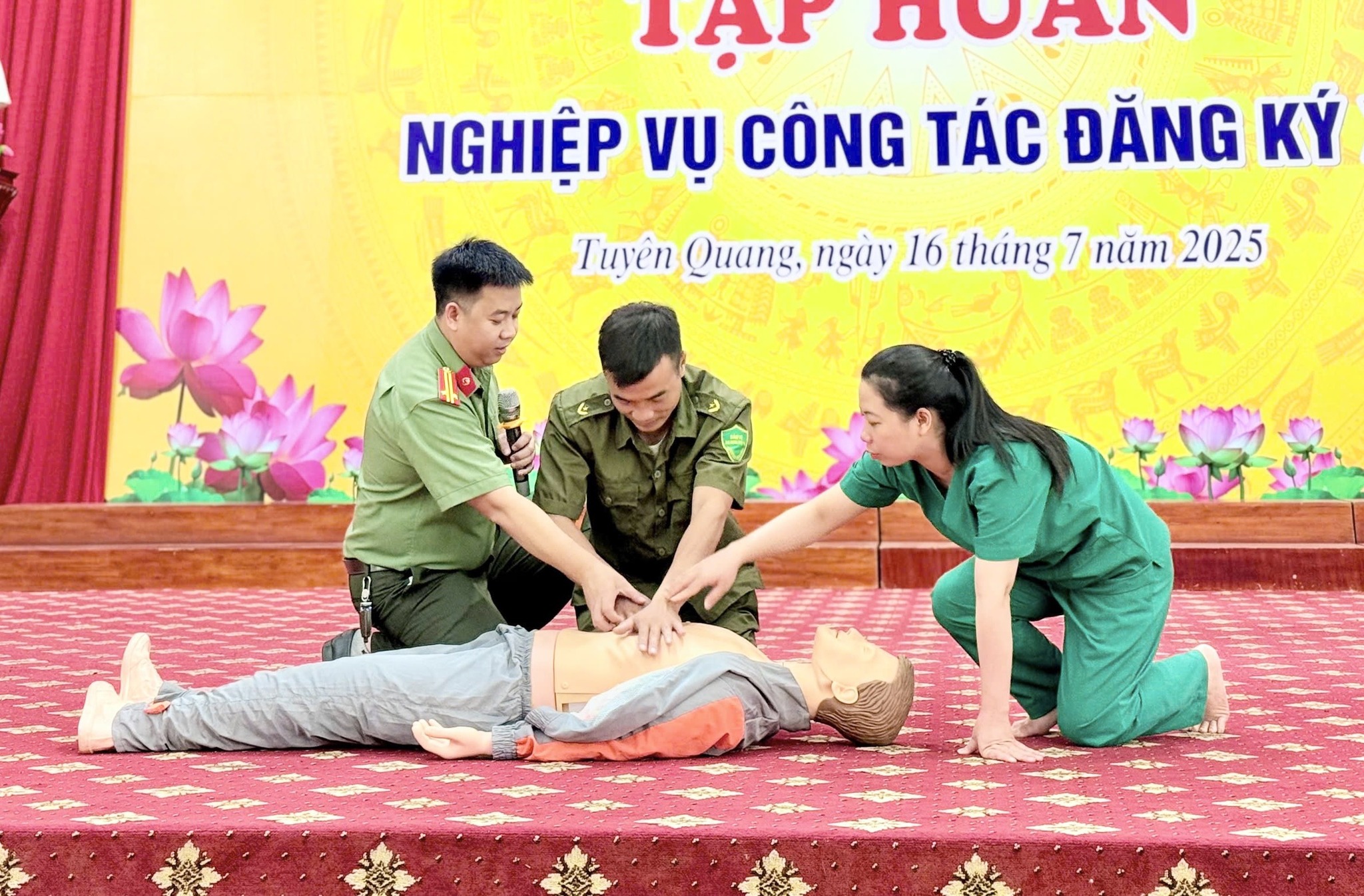 TĂNG CƯỜNG KIẾN THỨC SƠ CẤP CỨU CHO LỰC LƯỢNG BẢO ĐẢM AN NINH TRẬT TỰ CƠ SỞ