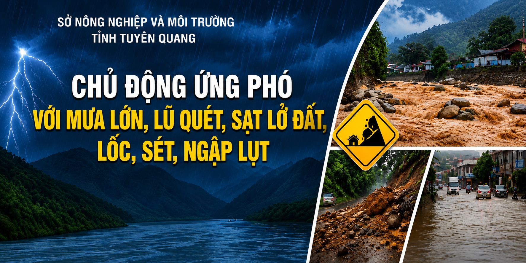 Sở Nông nghiệp và Môi trường đề nghị chủ động ứng phó với mưa lớn, lũ quét, sạt lở đất và ngập lụt