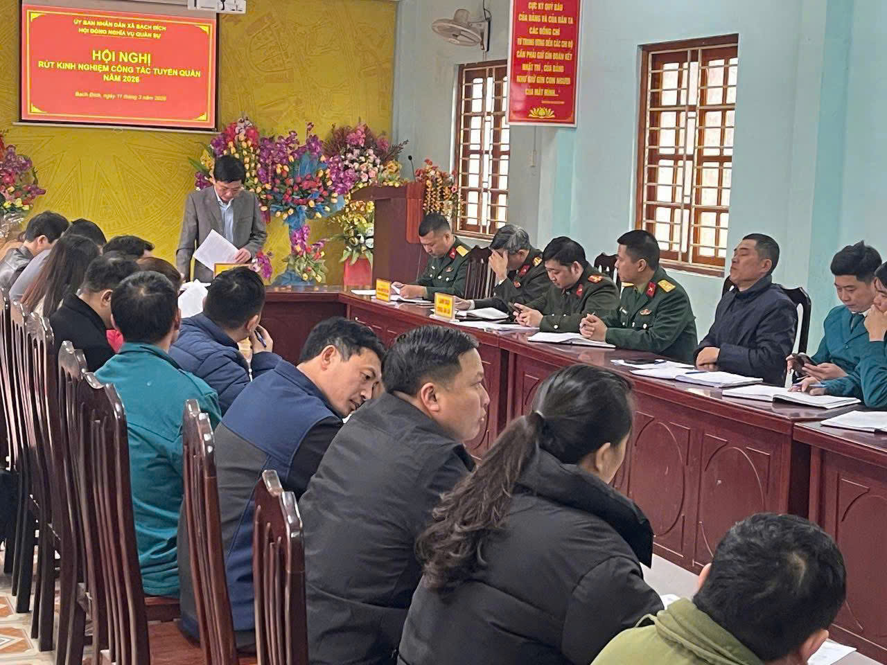 XÃ BẠCH ĐÍCH TỔ CHỨC HỘI NGHỊ RÚT KINH NGHIỆM CÔNG TÁC TUYỂN QUÂN NĂM 2026