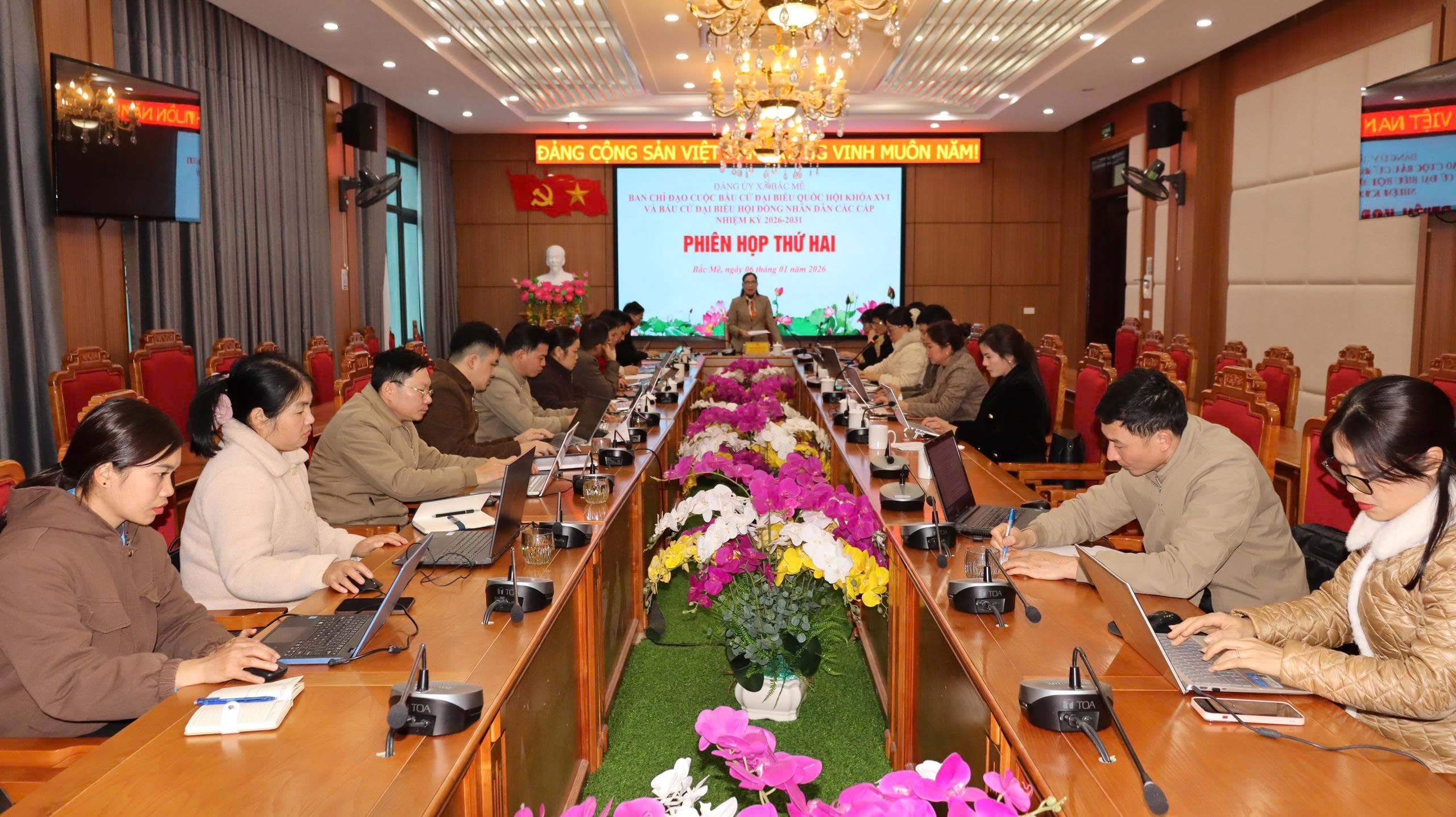 Xã Bắc Mê tổ chức phiên họp thứ hai Ban Chỉ đạo công tác bầu cử