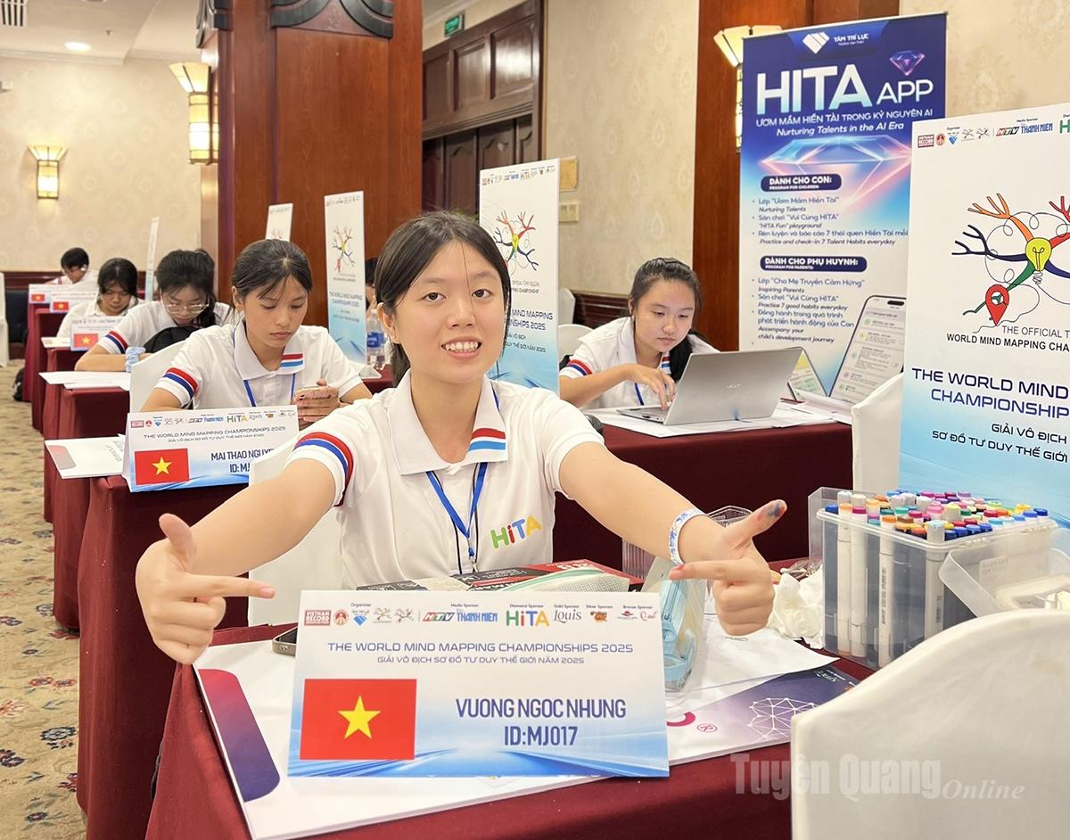 Tuyên Quang có học sinh đoạt giải Bạc tại Giải Vô địch Sơ đồ tư duy thế giới