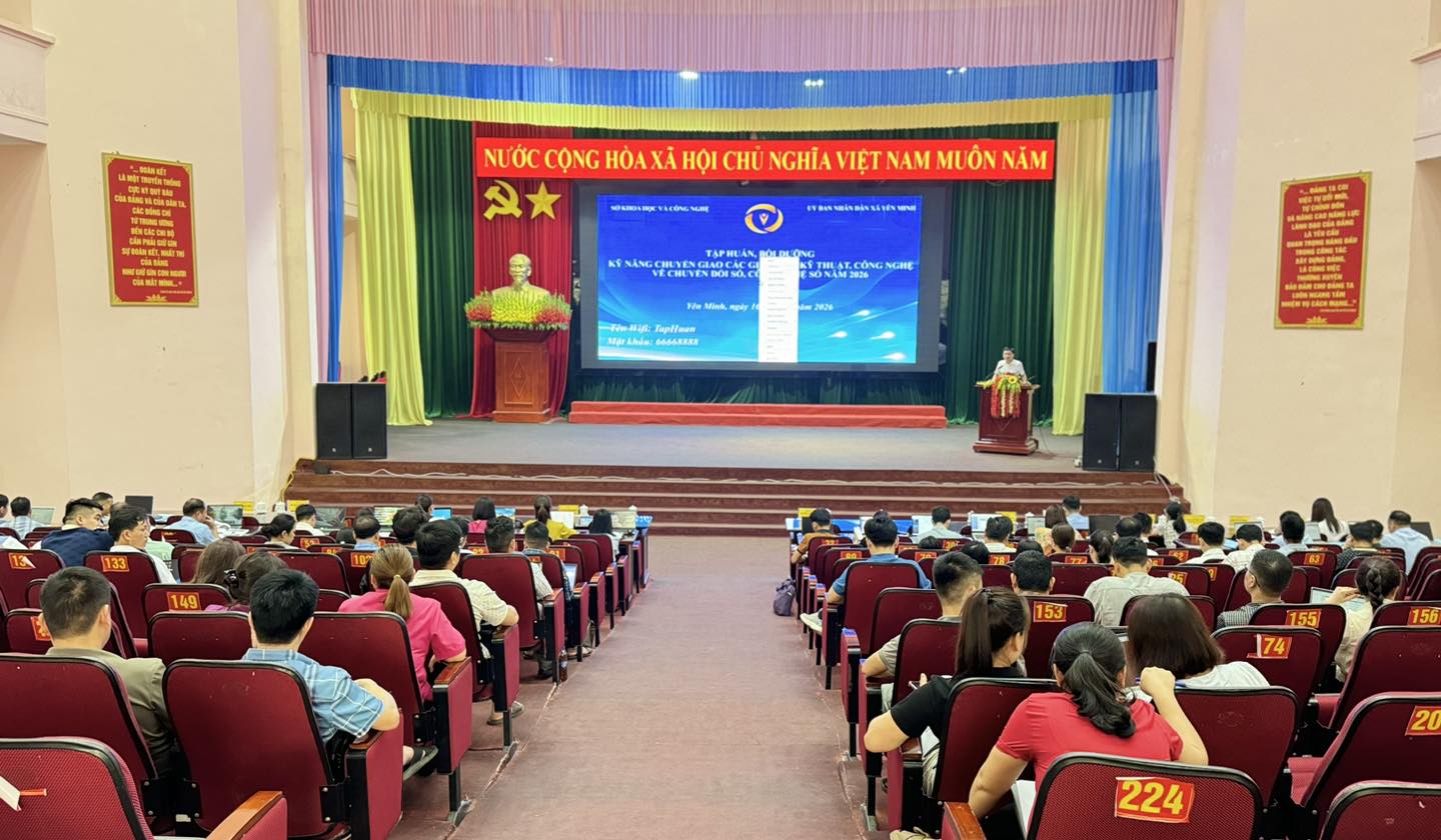 HỘI NGHỊ TẬP HUẤN, BỒI DƯỠNG KỸ NĂNG CHUYỂN GIAO CÁC GIẢI PHÁP KỸ THUẬT, CÔNG NGHỆ VỀ CHUYỂN ĐỔI SỐ NĂM 2026