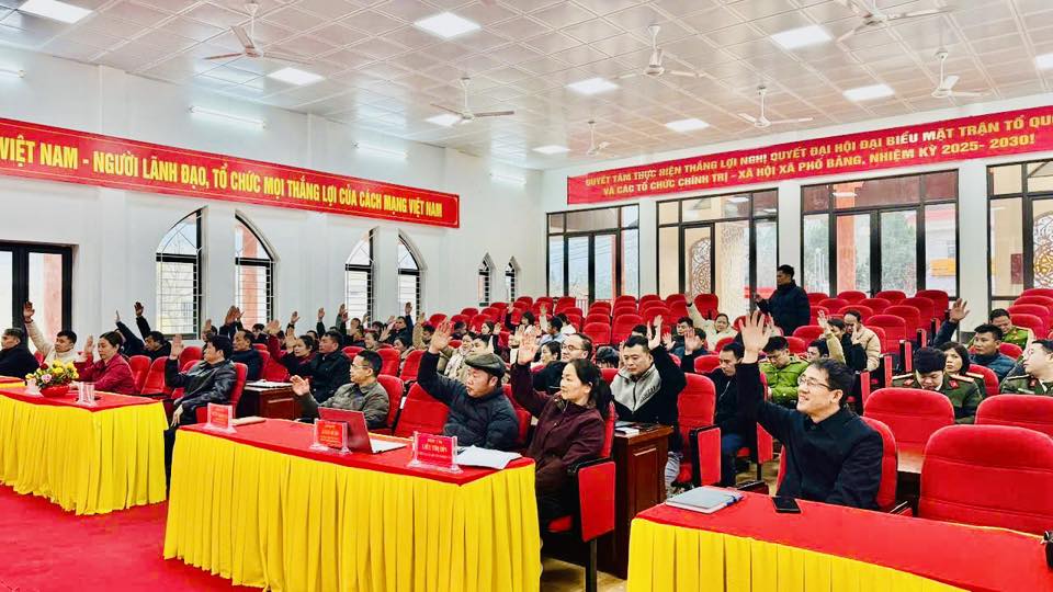 Xã Phố Bảng tổ chức Hội nghị liên tịch lấy ý kiến cử tri nơi công tác đối với người được giới thiệu ứng cử  đại biểu HĐND xã nhiệm kỳ 2026–2031