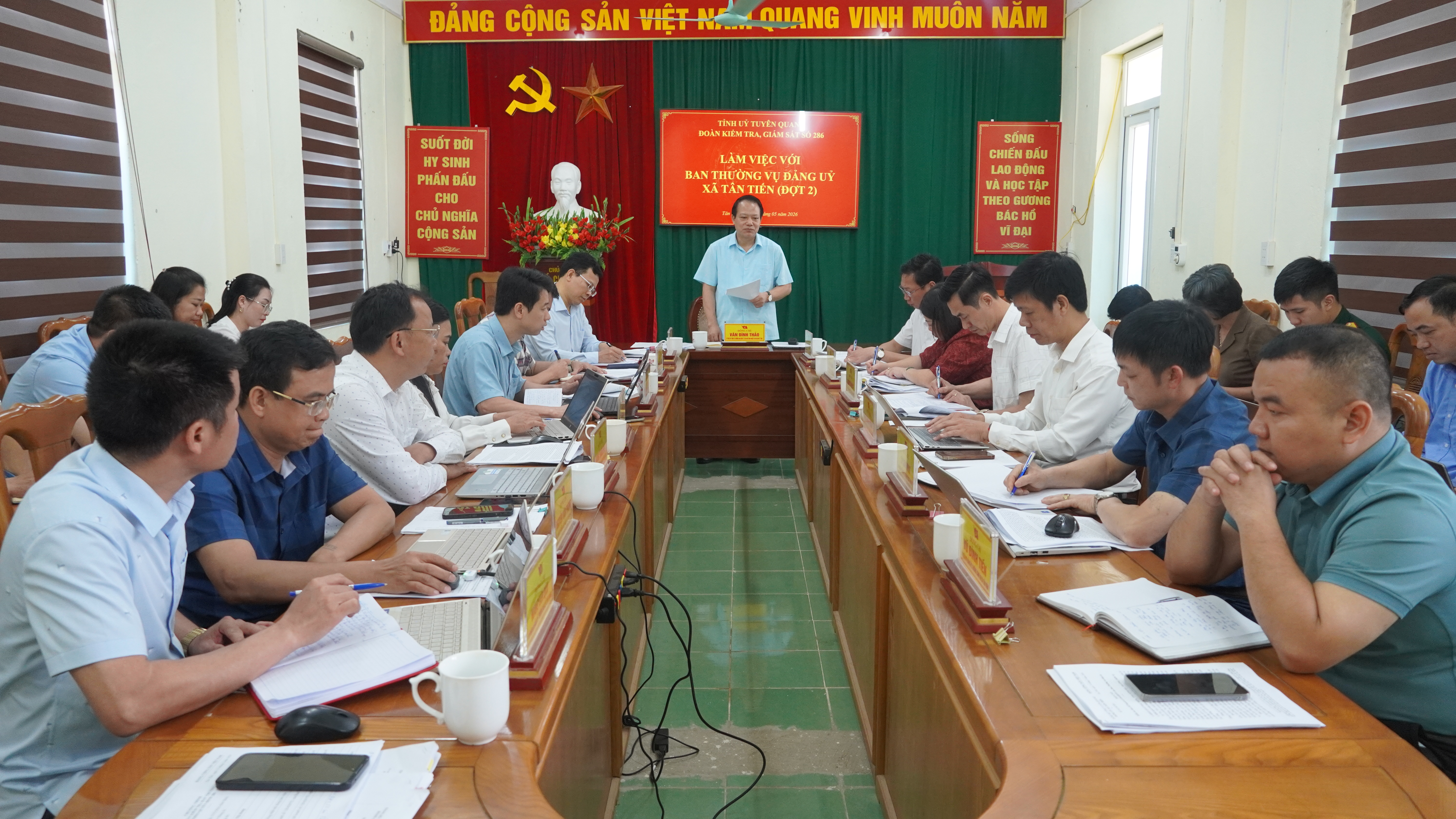 Đoàn kiểm tra, giám sát số 286 của Ban Thường vụ Tỉnh uỷ làm việc với ...