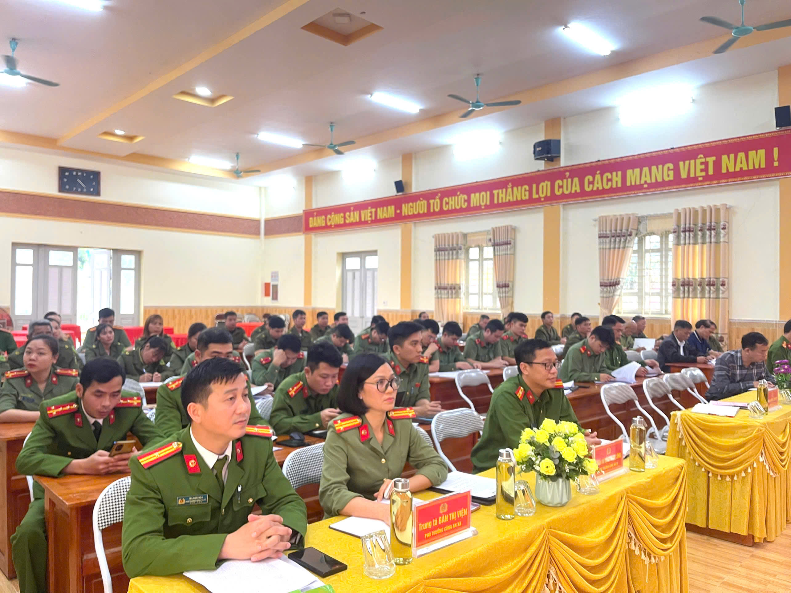 CÔNG AN XÃ HÒA AN TRIỂN KHAI PHƯƠNG ÁN BẢO ĐẢM AN NINH, TRẬT TỰ PHỤC VỤ BẦU CỬ