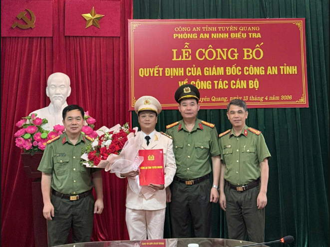 CÔNG BỐ QUYẾT ĐỊNH CỦA GIÁM ĐỐC CÔNG AN TỈNH  VỀ CÔNG TÁC CÁN BỘ