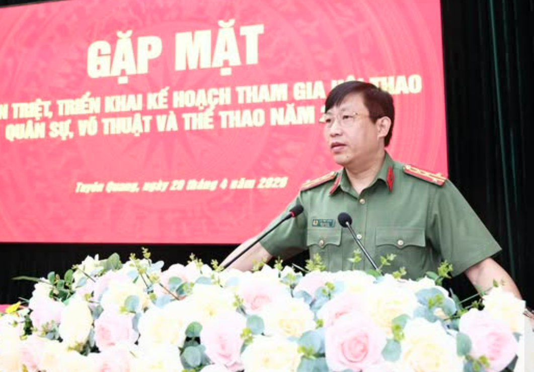 ẶP MẶT, GIAO NHIỆM VỤ ĐOÀN VẬN ĐỘNG VIÊN THAM DỰ HỘI THAO CAND NĂM 2026