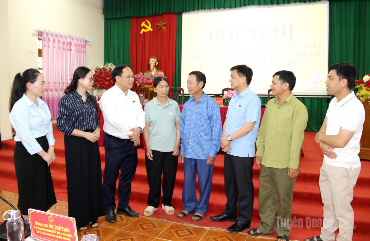 Cử tri các xã Hồng Thái, Yên Hoa, Thượng Nông, Côn Lôn kiến nghị xây dựng, kết nối hạ tầng giao thông