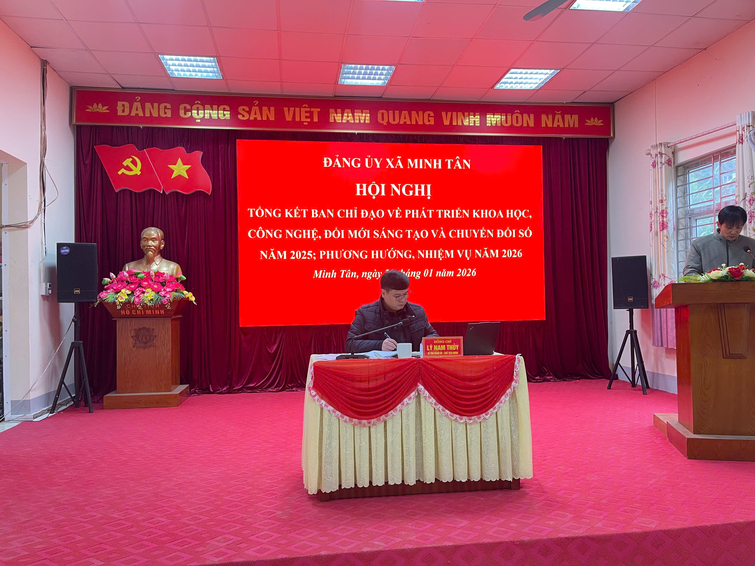 BAN CHỈ ĐẠO PHÁT TRIỂN KHOA HỌC CÔNG NGHỆ, ĐỔI MỚI SÁNG TẠO VÀ CHUYỂN ĐỔI SỐ XÃ MINH TÂN TỔNG KẾT CÔNG TÁC NĂM 2025