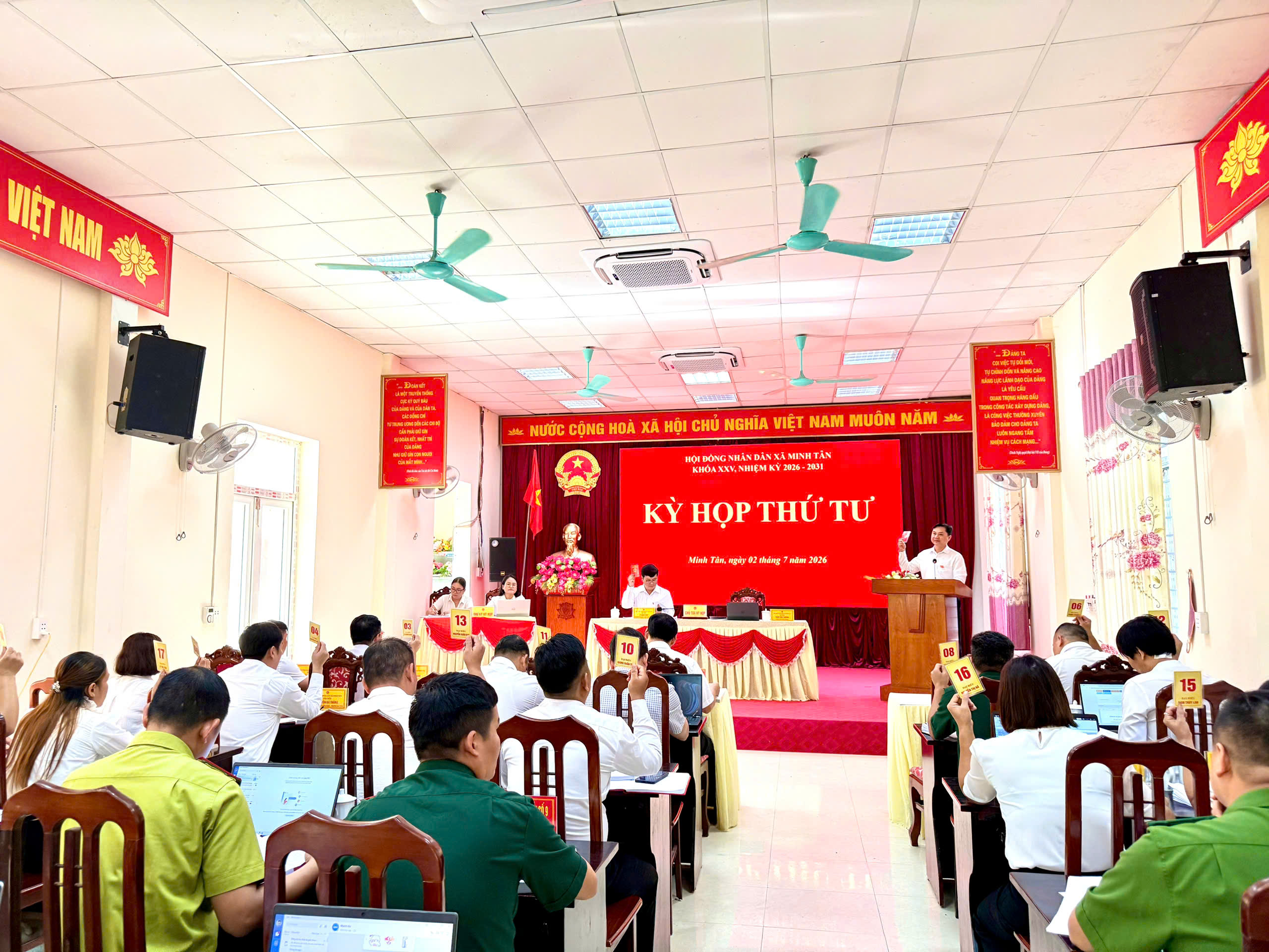 HĐND XÃ MINH TÂN KHÓA XXV, NHIỆM KỲ 2026 – 2031 TỔ CHỨC KỲ HỌP THỨ TƯ (KỲ HỌP THƯỜNG LỆ GIỮA NĂM 2026)