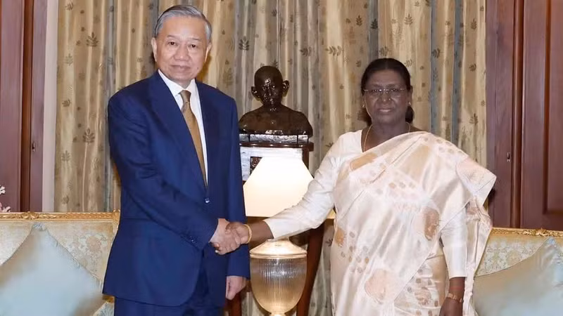 Viet Nam's top leader meets with Indian President