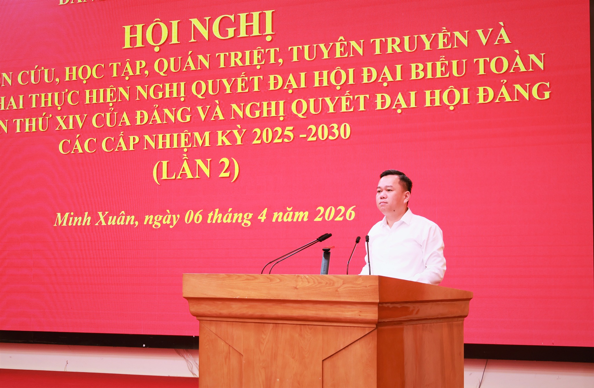 Phường Minh Xuân nghiên cứu, học tập, quán triệt, tuyên truyền và triển khai thực hiện Nghị quyết Đại hội đại biểu toàn quốc lần thứ XIV của Đảng và Nghị quyết Đại hội Đảng các cấp nhiệm kỳ 2025–2030 (lần 2).