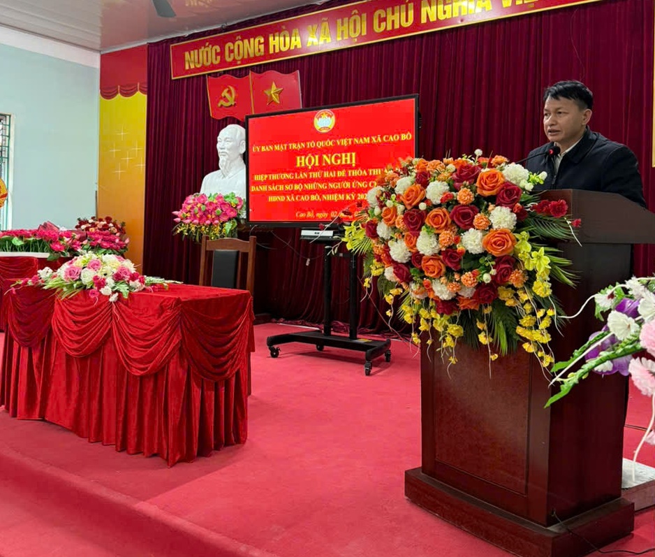 Xã Cao Bồ tổ chức Hội nghị hiệp thương lần thứ Hai về công tác bầu cử đại biểu HĐND xã nhiệm kỳ 2026 – 2031