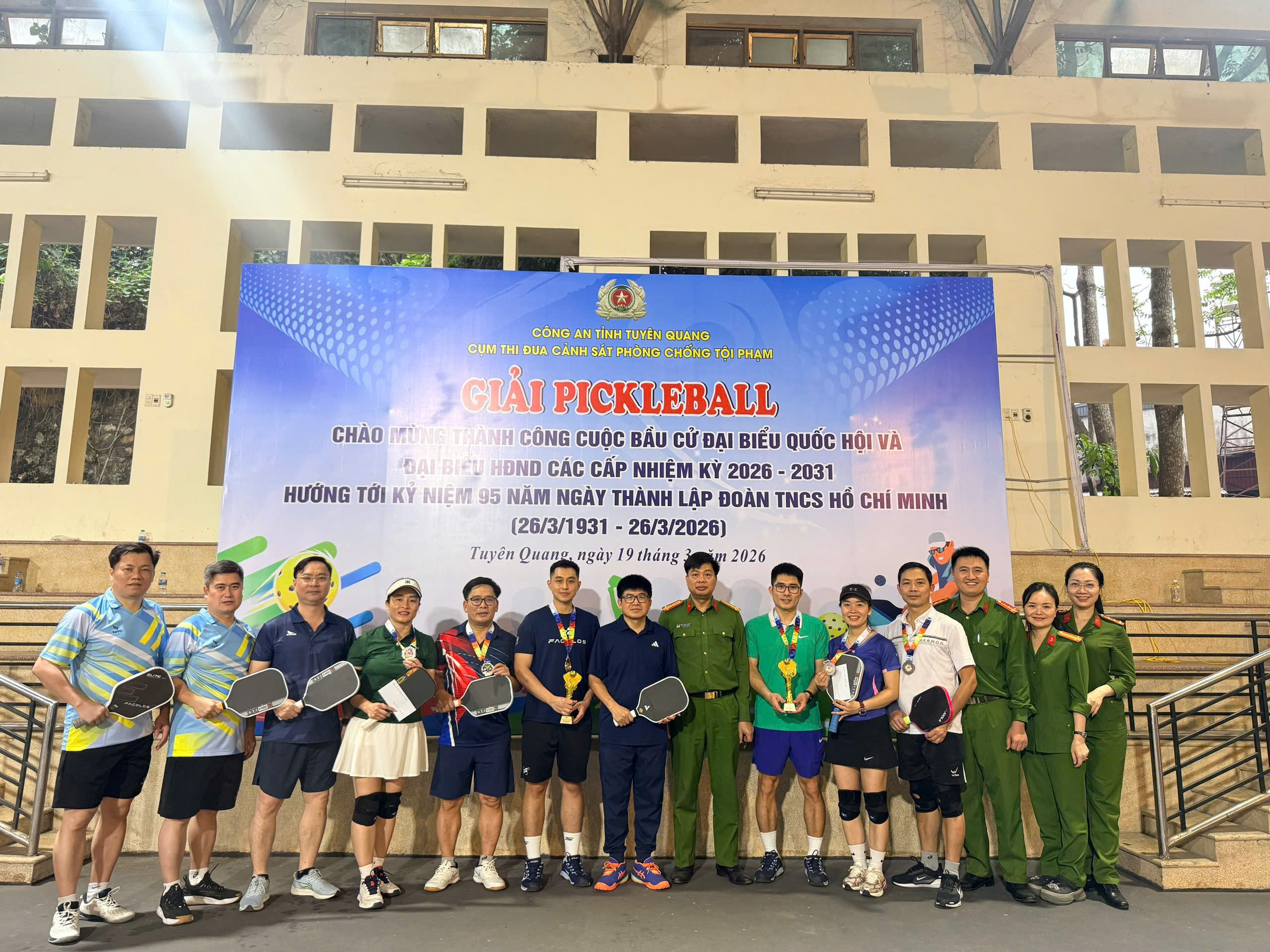 SÔI NỔI GIẢI ĐẤU PICKLEBALL CỦA KHỐI THI ĐUA CẢNH SÁT PHÒNG CHỐNG TỘI PHẠM 