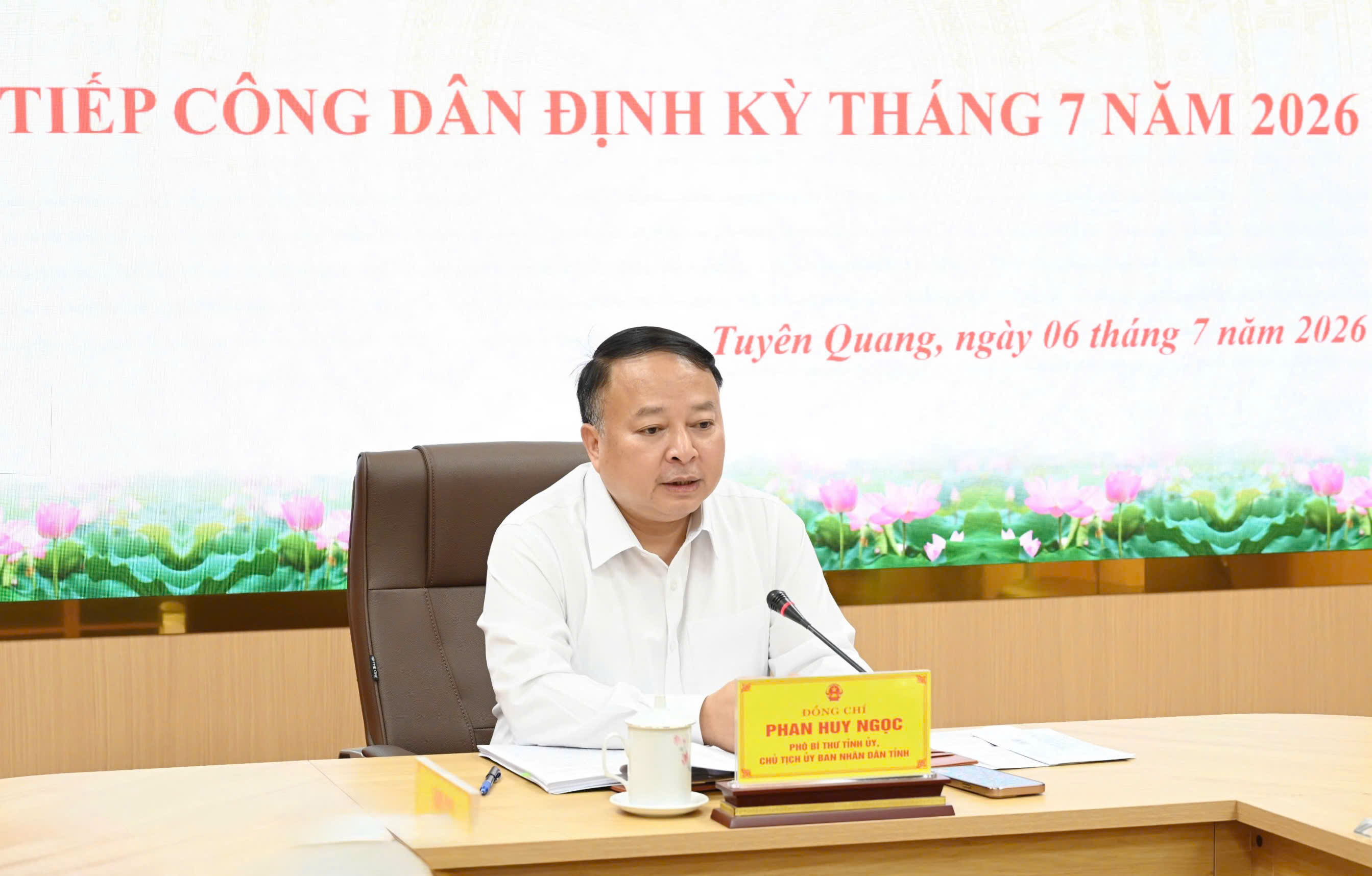 Chủ tịch UBND tỉnh Phan Huy Ngọc tiếp công dân định kỳ tháng 7 năm 2026