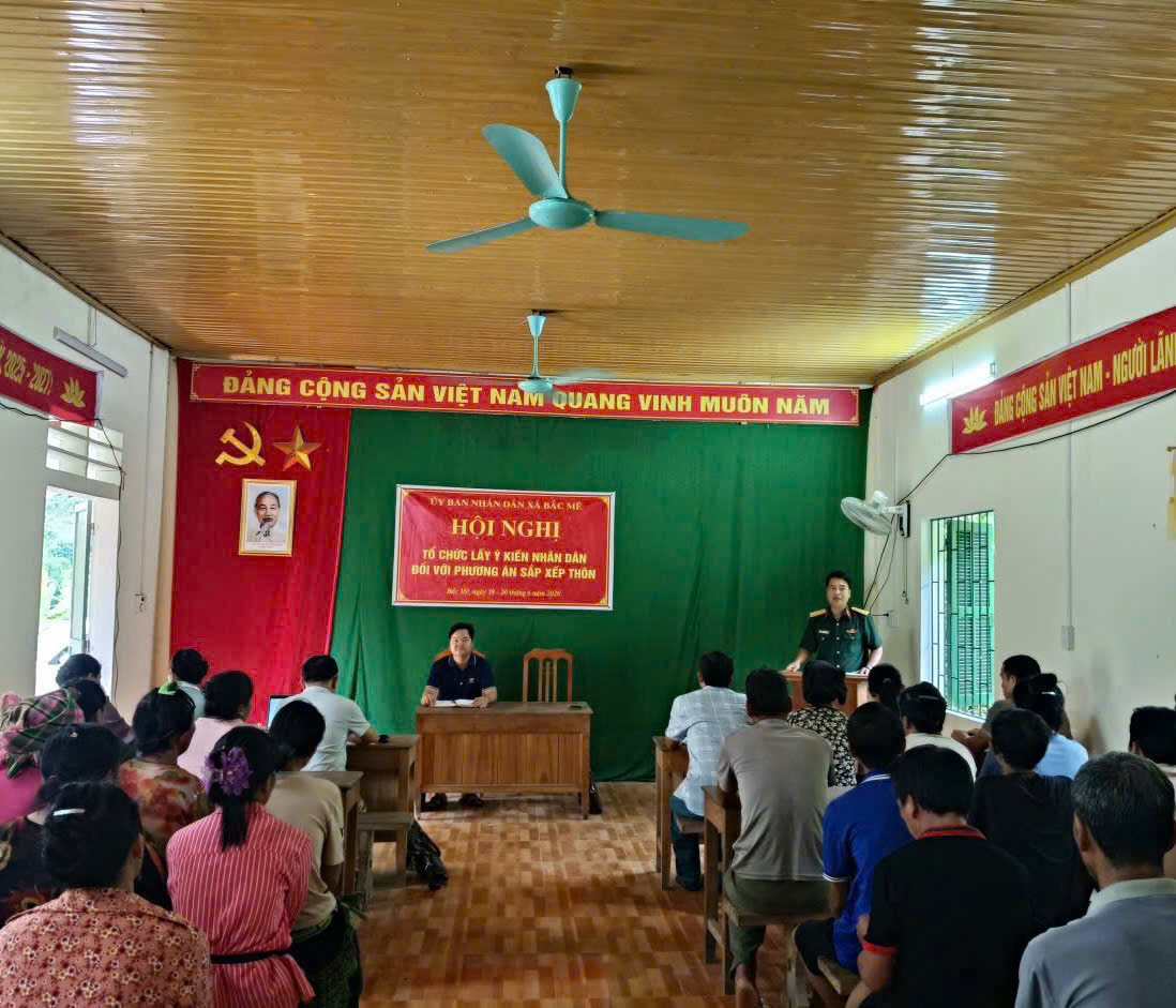 Hội nghị lấy ý kiến Nhân dân đối với phương án sắp xếp thôn tại các thôn Hạ Sơn I, Hạ Sơn II, Yên Phú 3, Nà Pâu
