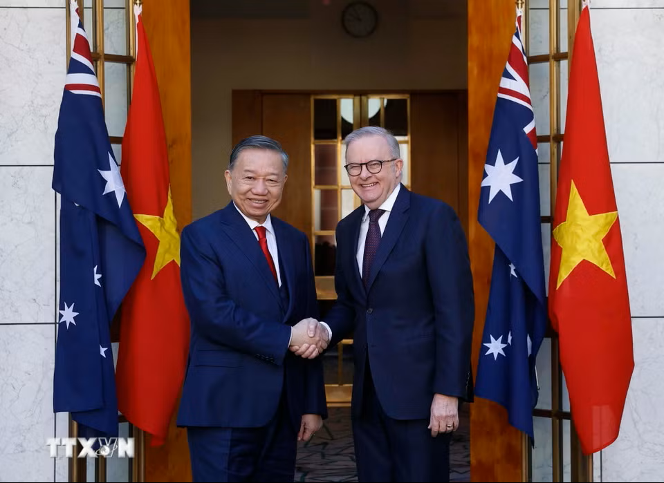 Tổng Bí thư, Chủ tịch nước Tô Lâm hội đàm chính thức với Thủ tướng Australia