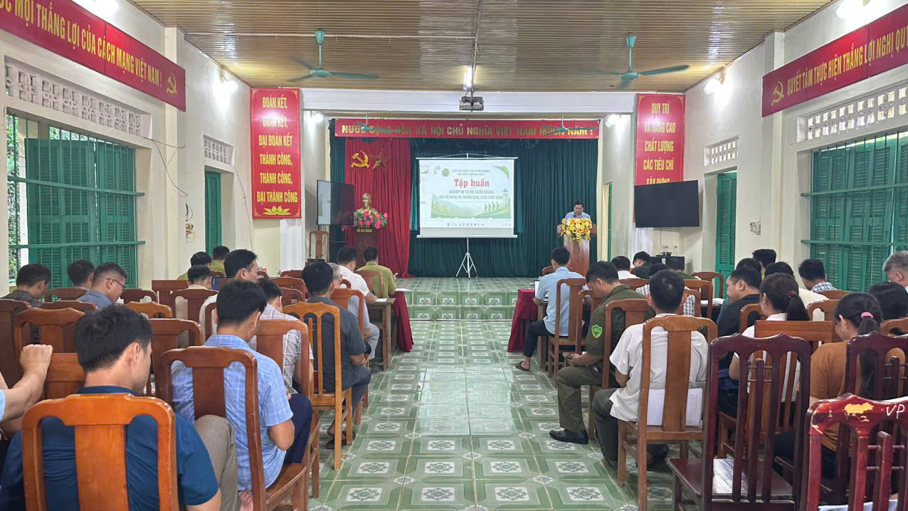 Xã Thượng Nông Phố hợp với Hạt Kiểm lâm Khu vực V tổ chức Hội nghị tâp huấn Nghiệp vụ cho Tổ, đội quần chúng Bảo vệ rừng và phòng cháy, chữa cháy rừng năm 2026.