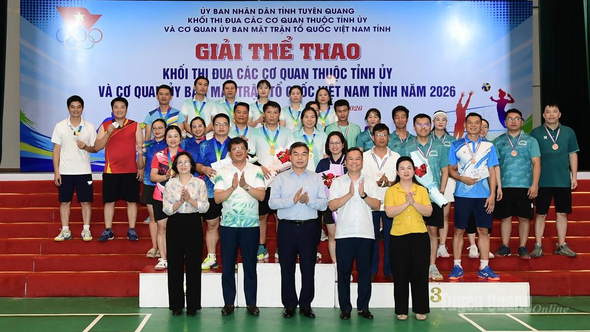 Bế mạc giải thể thao Khối thi đua các cơ quan thuộc Tỉnh ủy và cơ quan Ủy ban Mặt trận Tổ quốc Việt Nam tỉnh
